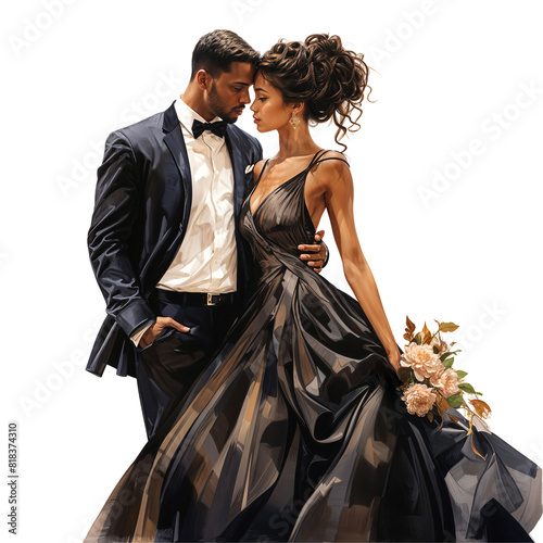 couple in a dress