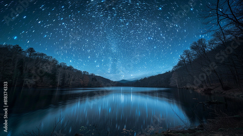 Majestic Starry Sky Long Exposure Unveiling the Celestial Majesty in Mesmerizing Detail © Andres