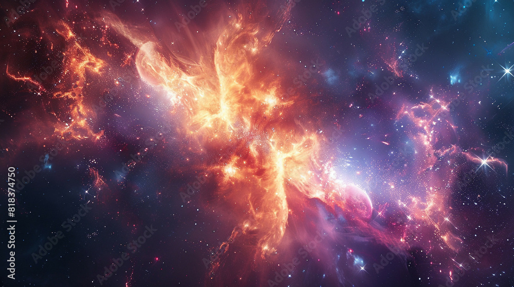 Radiant Cosmic Tapestry Capturing the Stunning Beauty and Power of a Stellar Explosion in Mesmerizing Detail Radiant Cosmic Tapestry Capturing the Stunning Beauty and Power of a Stellar Explosion in Mesmerizing Detail