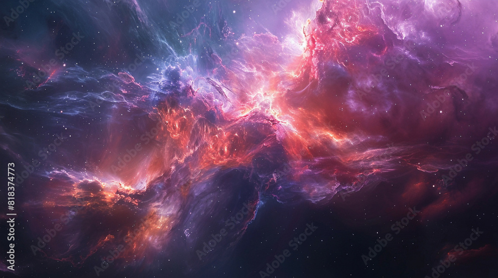 Naklejka premium Radiant Cosmic Tapestry Capturing the Stunning Beauty and Power of a Stellar Explosion in Mesmerizing Detail