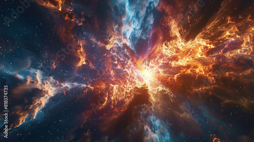 Radiant Cosmic Tapestry Capturing the Stunning Beauty and Power of a Stellar Explosion in Mesmerizing Detail