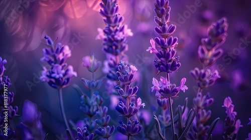 Lavender flowers blossom purple plant  