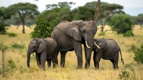 African elephants in the Tarangire National Park  Tanzania