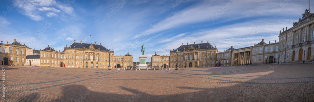Fototapeta premium Amalienborg, the official residence of the Danish monarchs and the Danish royal family in Copenhagen