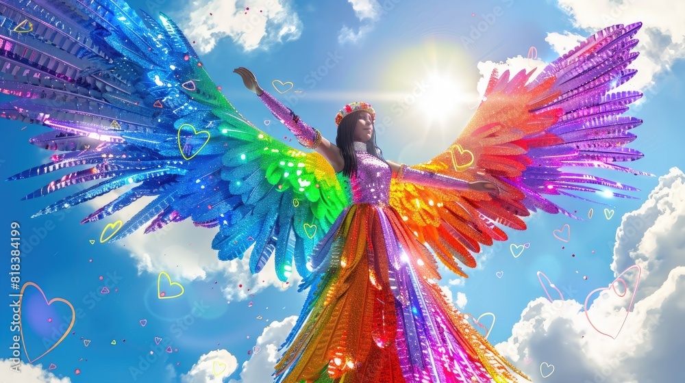 Obraz premium Solidarity Through Pride: A Celebration of Hope and Inclusivity