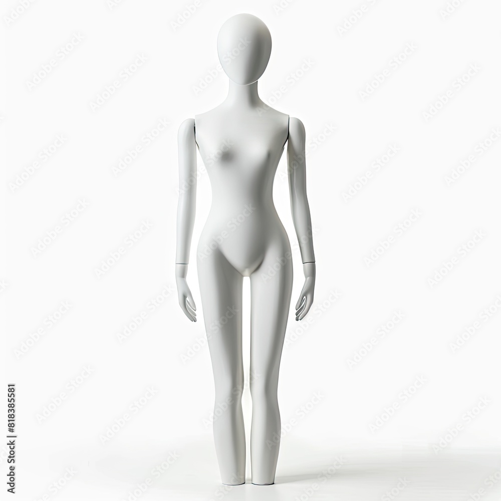 Mannequin mannequin white background standing. isolated on white background  