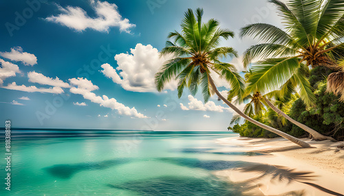 beach with palm trees