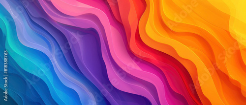Abstract colorful waves and curves texture background, illustration for webdesign or business