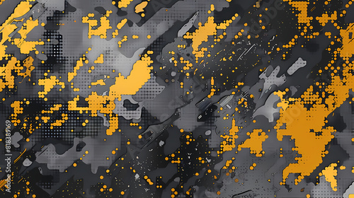 Digital Camouflage Design for Car Racing Integration - High-Speed Performance Concept