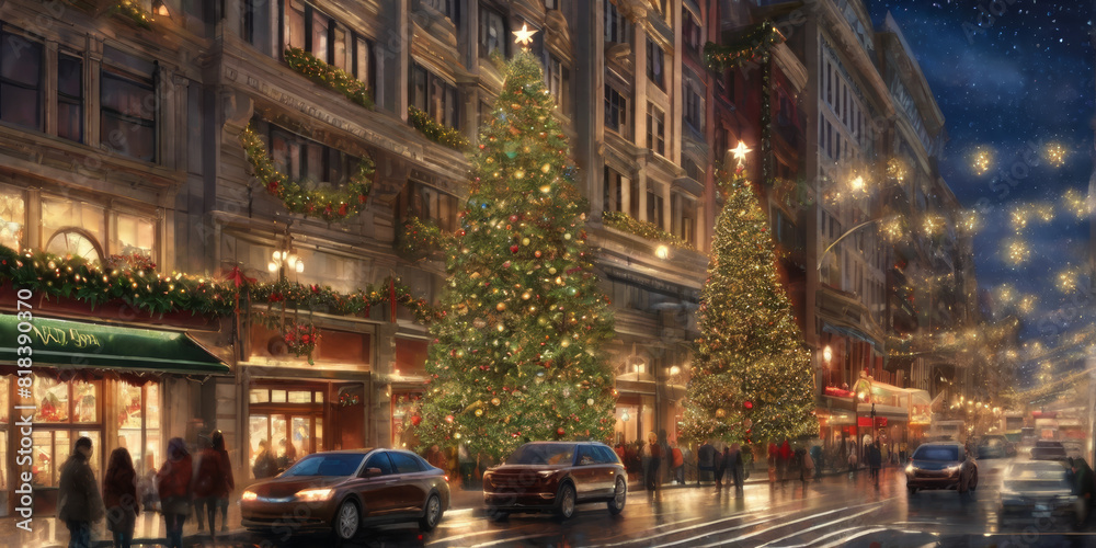 malerisches Weihnachten mit christbaum malerisches Weihnachten mit christbaum