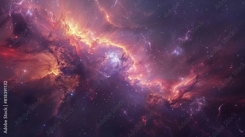 Fototapeta premium Universe with Stars, Constellations, and Galaxies Capturing the Vast and Stunning Beauty of the Cosmos