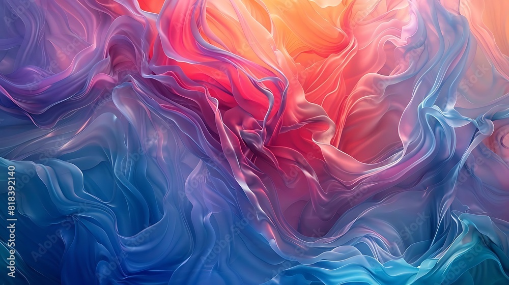 Abstract painting. Colorful digital art. Fluid painting.