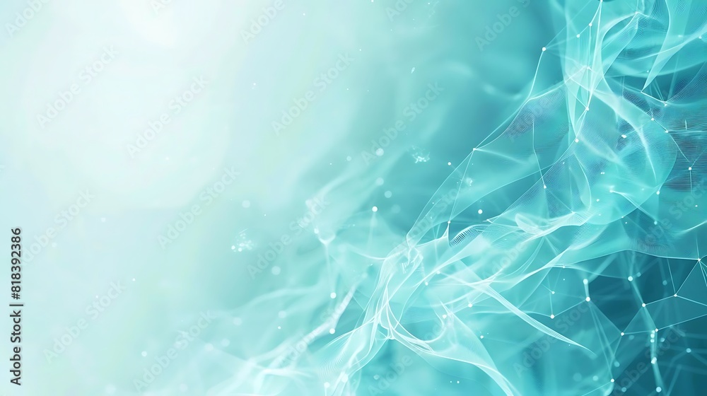Obraz premium Blue and white abstract digital art with a smooth and flowing design.