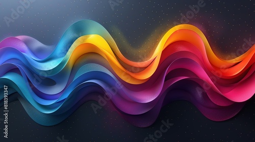 Abstract colorful bright banner for neurodiversity month celebration with rainbow infinity symbol. Copy space