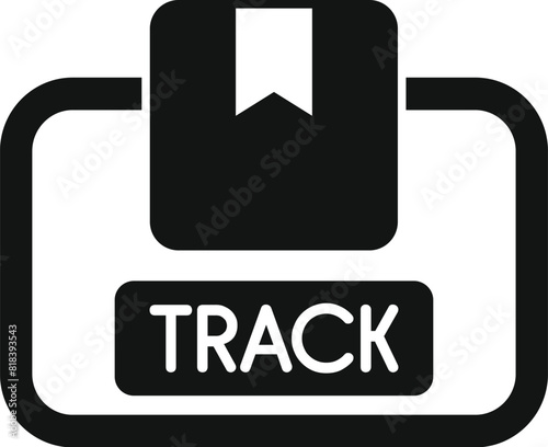 Black and white vector icon illustrating the focus tracking feature of a camera