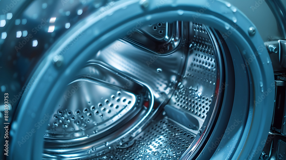 close up of modern washing machine close up of modern washing machine