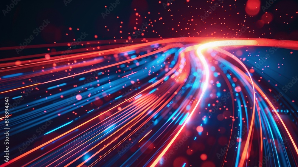 Obraz premium Cyber Tech Motion: Abstract Background of Ultra-Fast Data Transfer