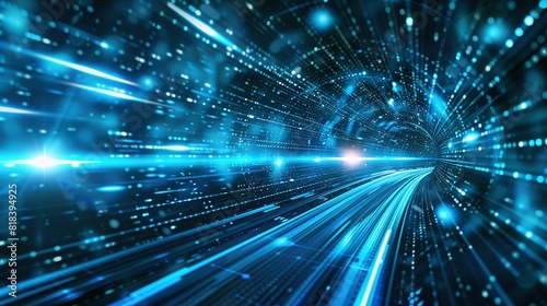 Ultra-Fast Broadband and Connection  Abstract Cyber Tech Motion
