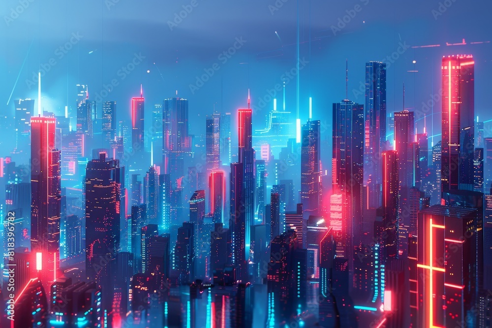 Abstract futuristic city 