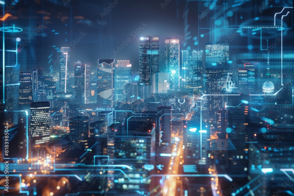 Obraz premium Abstract futuristic city 