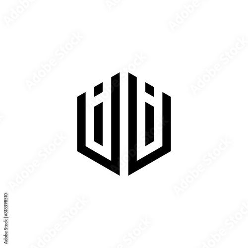 letter  vivi or uiui name logo unique