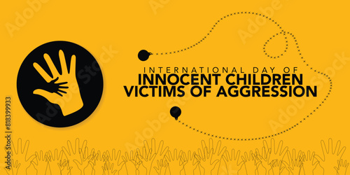 vector illustration. international day of innocent children victims of agression in june. vector, illustration