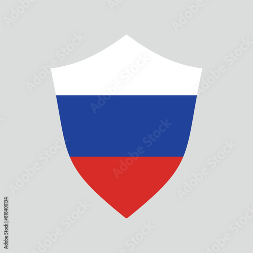Free Download Russia Flag in Shield Shape Frame - GFXLoad