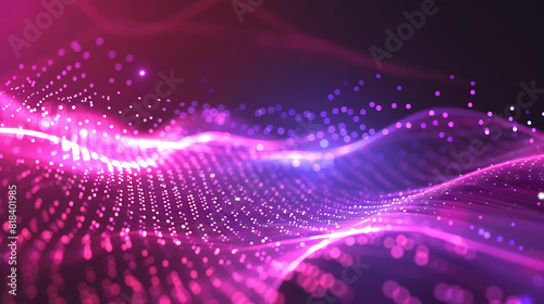 Abstract Purple Digital Wave
