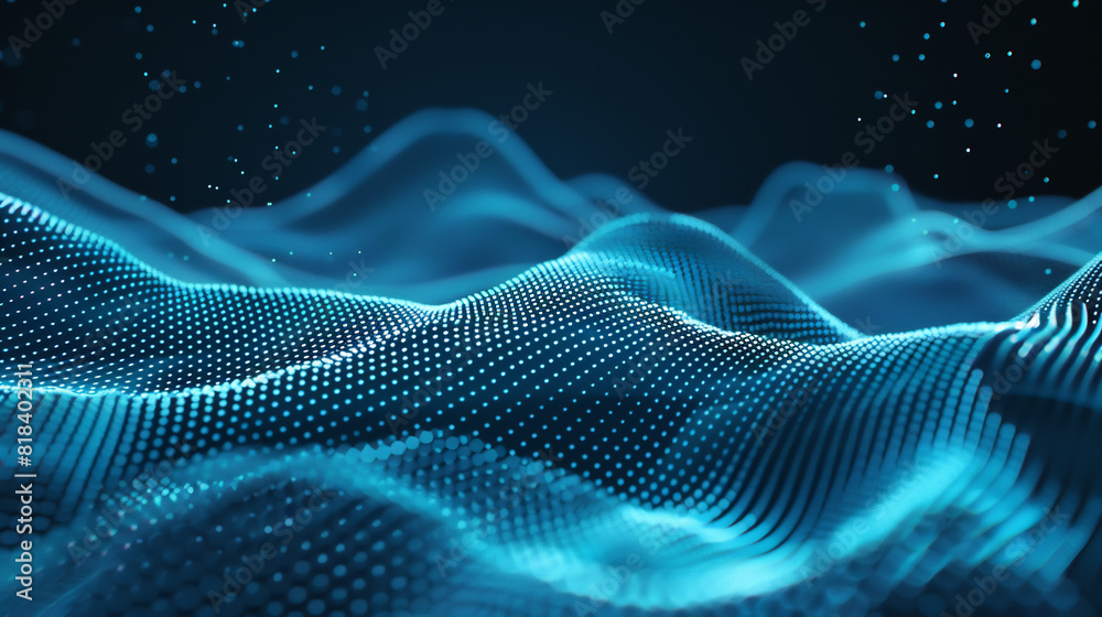 Abstract Cyan Digital Wave Abstract Cyan Digital Wave