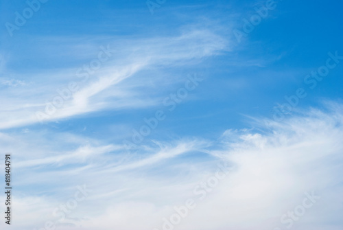 gentle clouds in the blue sky