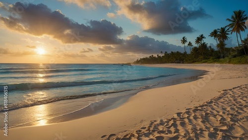 Stunning beach photo. poster. buety. magic. background. sunset.