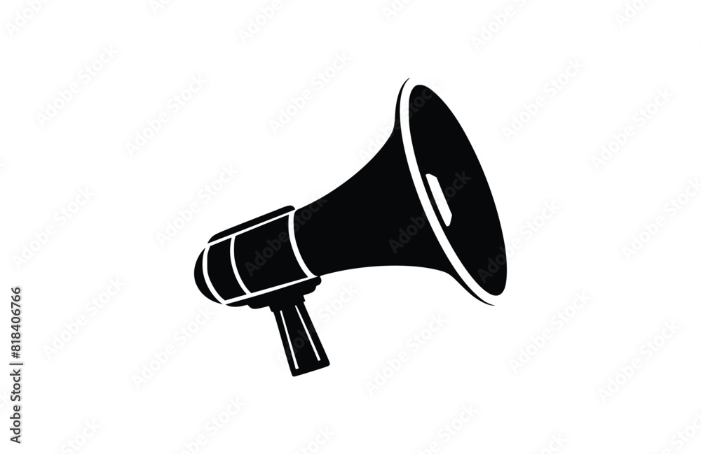 Bullhorn icon flat vector illustration. Bullhorn icon flat vector illustration.