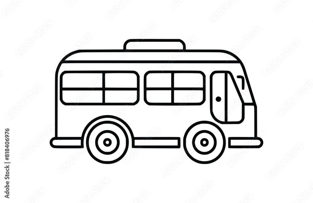 Bus icon flat vector illustration. Bus icon flat vector illustration.
