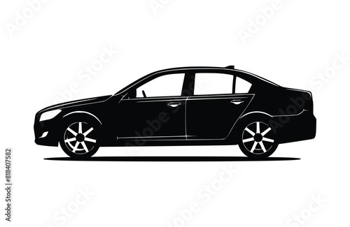 Car icon flat vector illustration.