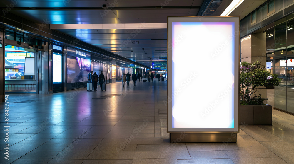 Large Billboard Blocking Walkway Large Billboard Blocking Walkway