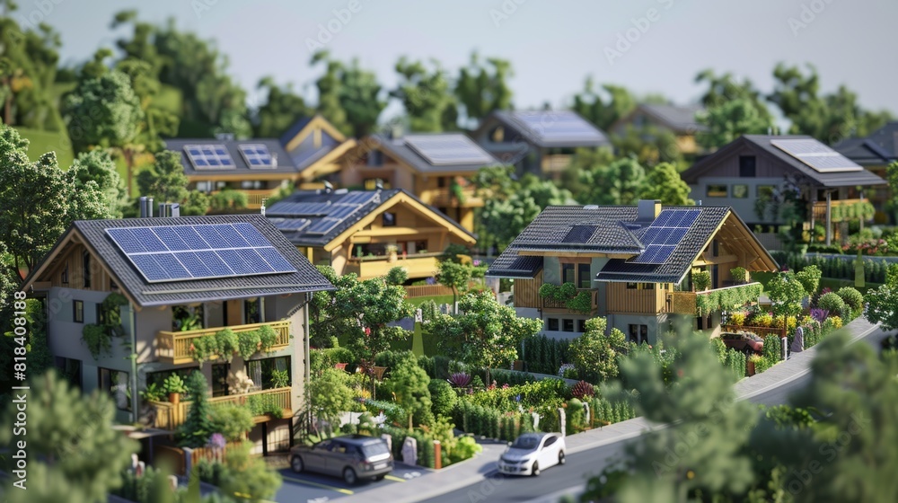Sustainable Living in a Green Neighborhood - Solar Panels, Electric Cars, and Community Gardens Sustainable Living in a Green Neighborhood - Solar Panels, Electric Cars, and Community Gardens