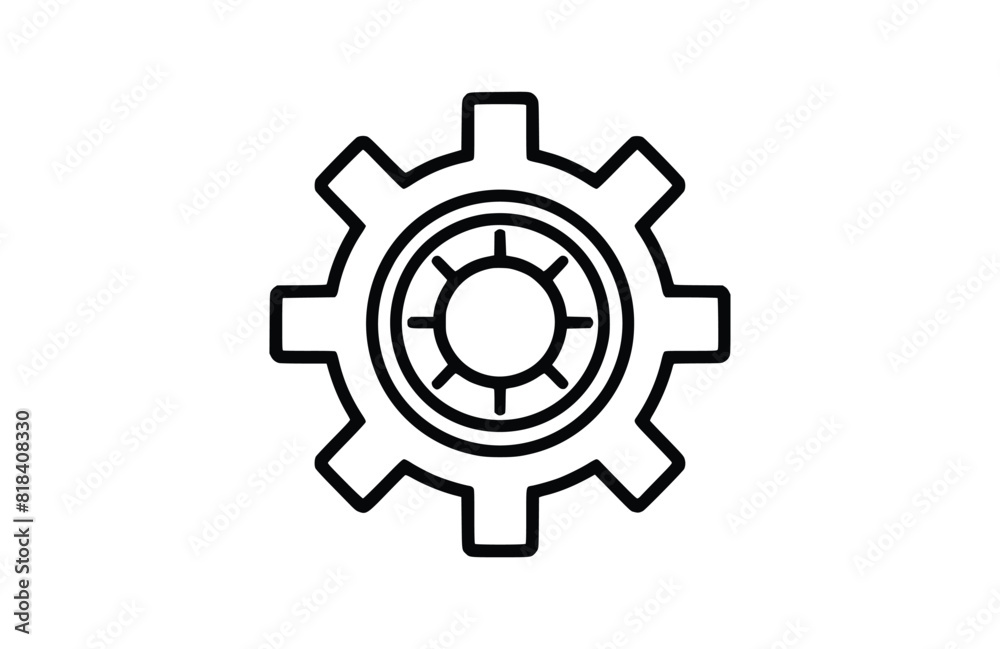 Flat Gear icon symbol vector Illustration. Flat Gear icon symbol vector Illustration.