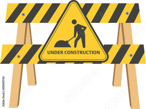 Flat under construction sign