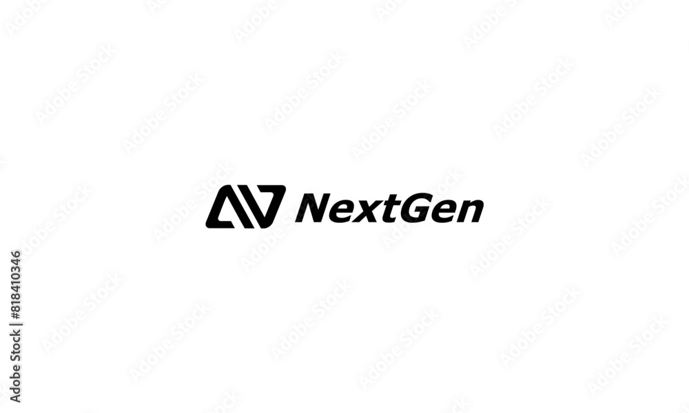 N lettering logo design N lettering logo design