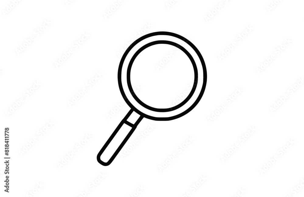Magnifying glass icon flat vector illustration. Magnifying glass icon flat vector illustration.