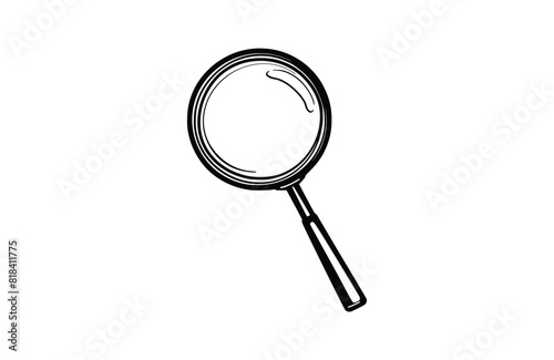 Flat Magnifying glass icon symbol vector Illustration.