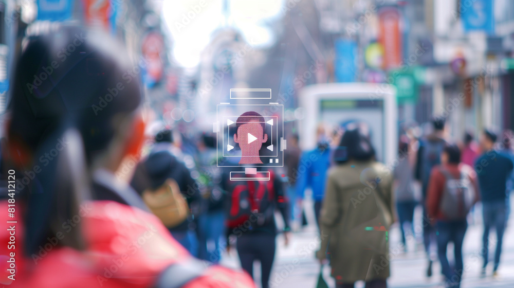 Face recognition concept Face recognition concept