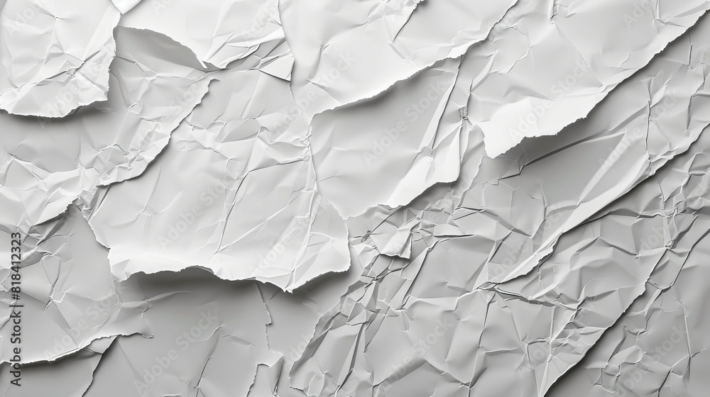 White background. crumpled paper texture White background. crumpled paper texture