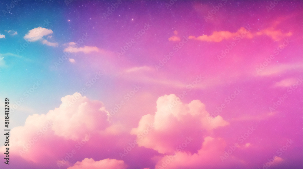 Rainbow unicorn pastel background with glitter stars. Pink fantasy sky. Holographic space with bokeh. Fairy iridescent gradient backdrop. Vector Rainbow unicorn pastel background with glitter stars. Pink fantasy sky. Holographic space with bokeh. Fairy iridescent gradient backdrop. Vector