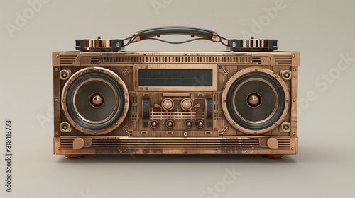 Wooden Boombox With Speakers