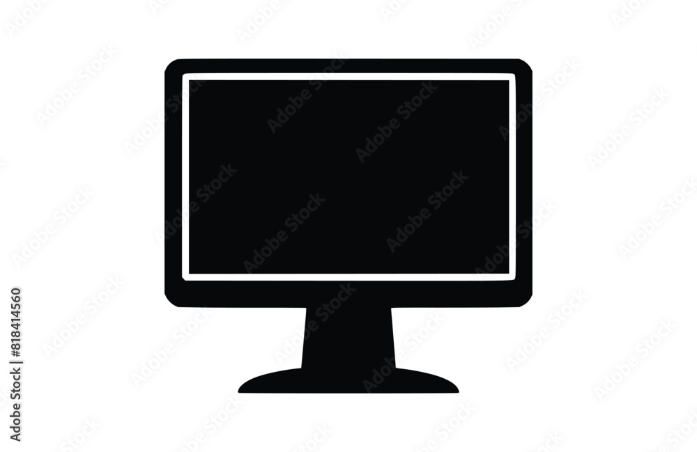 Flat Monitor screen icon symbol vector Illustration. Flat Monitor screen icon symbol vector Illustration.