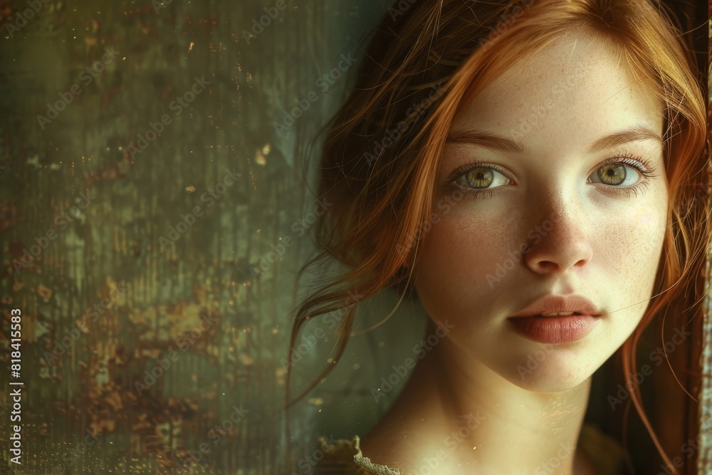 a beautiful girl or woman looking at the camera, shiny/glossy, fashion photography, magazine cover, half body a beautiful girl or woman looking at the camera, shiny/glossy, fashion photography, magazine cover, half body