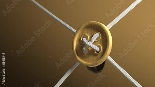 Button hanging on by a thread