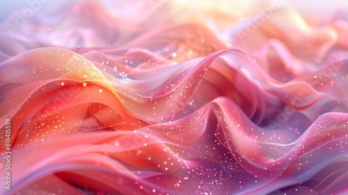 Stylish abstract 3D background with smooth wavy lines. Illustration