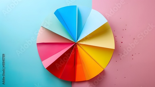 Colorful Paper Pie Chart
 photo